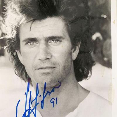 Mel Gibson signed photo