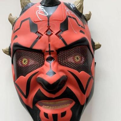 Ray Park signed Star Wars mask