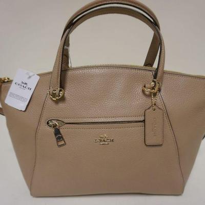 1123	COACH TAN PEBBLED LEATHER PRAIRIE BAG, NEW WITH TAGS

