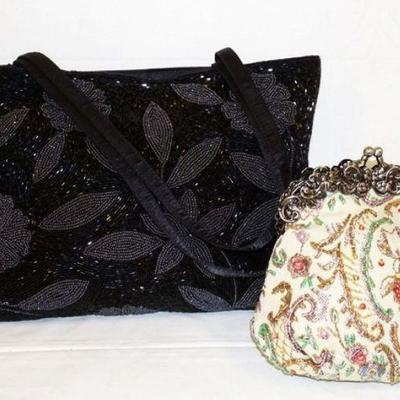 1089	COLORFULL BEADED BAG AND BLACK BEADED PURSE
