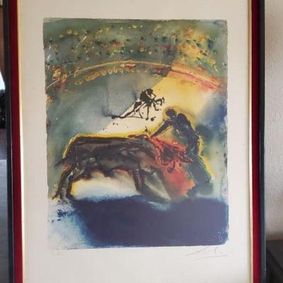 UPDATE: Salvador Dali- â€œTauromachieâ€. Color lithograph. Pencil signed. E.A. Artist edition.