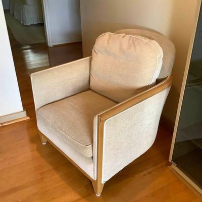 KDE046 Beige Fabric Upholstered Arm Chair 
