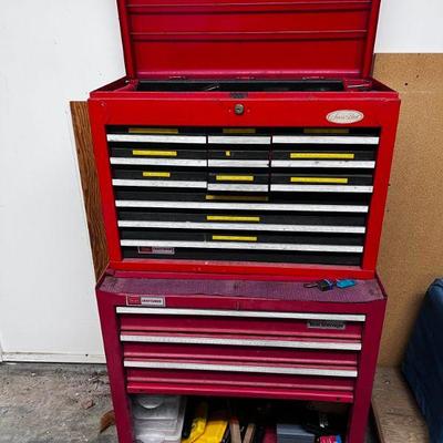 KDE227- Red Craftsman Tool Box With Tools