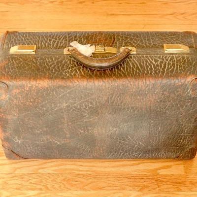 Antique Walrus skin suitcase
