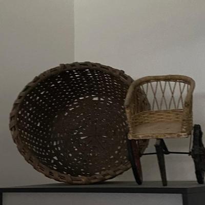 Split oak harvest basket