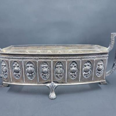 Silver plate butter dish