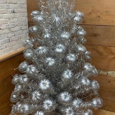 MCM aluminum pom-pom Christmas tree, 6 ft. tall. Consolidated Novelty Co.