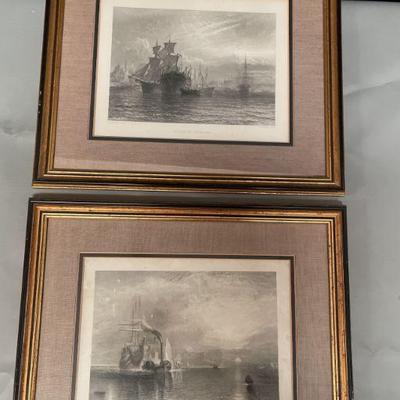 2 Framed Shipped Pictures by J.T. Willmore