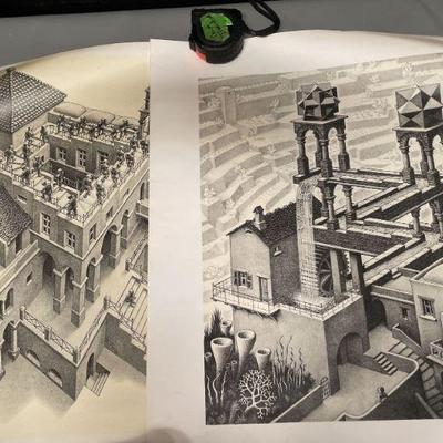 2 Unframed Escher Prints