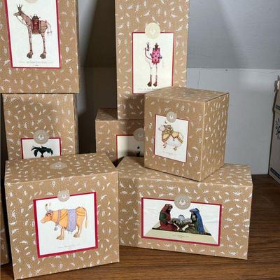 PATIENCE BREWSTER NATIVITY SCENE  |  Patience Brewster Krinkle Figure full nativity scene set, unopened in original boxes - all fit into...