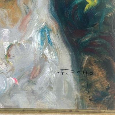 JOSE ROYO PRINT ON BOARD  |  Embellished serigraph on board, sign lower right and number lower left, ed. 5/160 - w. 28 x h. 36 in. (frame)