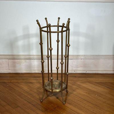 BRASS UMBRELLA STAND  |  Splayed feet - h. 19.75 x dia. 12.5 in.