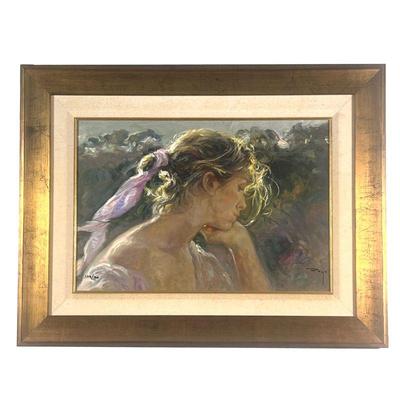 JOSE ROYO PRINT ON BOARD  |  Embellished serigraph on board, signed lower right and numbered lower left, ed. 139/160; sight 14.75 x 21.25...