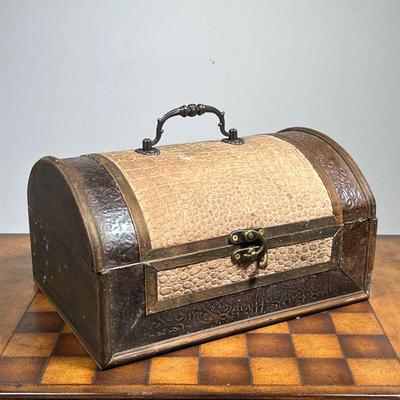 WHAT NOT BOX  |  What not box with scale design - l. 12.75 x w. 10 x h. 7 in.