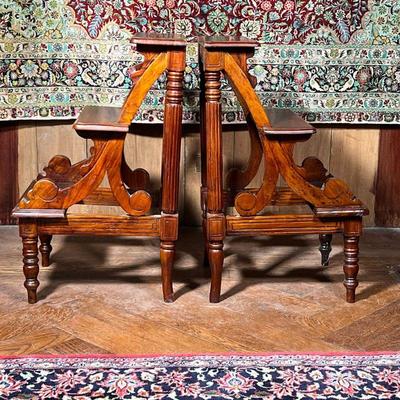 (2pc) PAIR LIBRARY STEPS  |  l. 19.5 x w. 17.5 x h. 31.5 in.