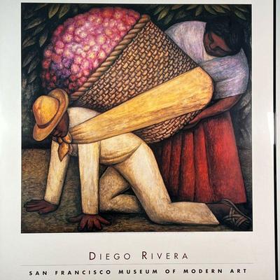 DIEGO RIVERA POSTER  |  San Francisco Museum of Modern Art, showing The Flower Carrier, 1935 - w. 40-1/4 x h. 46 in. (frame)