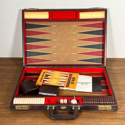 IMEX BACKGAMMON SET  |  Imex discovery cases backgammon set - l. 19 x h. 13 in. (box)