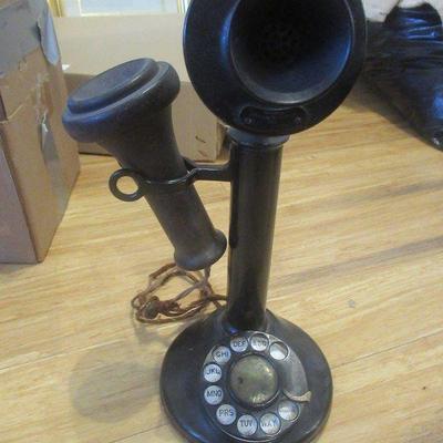 ANTIQUE AMERICAN TELEPHONE CO. CANDLE STICK PHONE