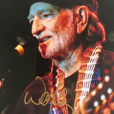 Willie Nelson signed photo