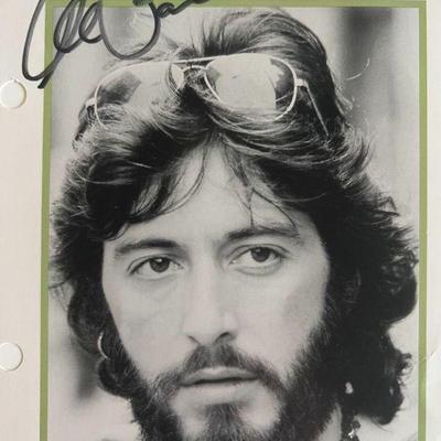 Al Pacino autographed photo