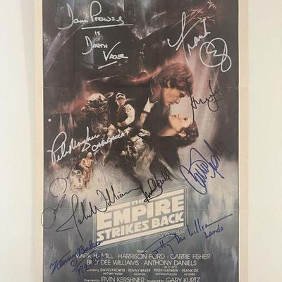 Star Wars autographed poster