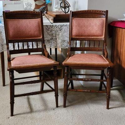 2 Vintage Highback chairs 