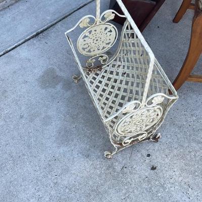 Vintage Wrought Iron Basket 