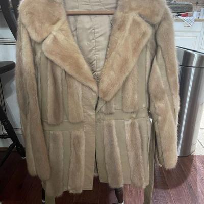 Laddies Mink and Leather Coat