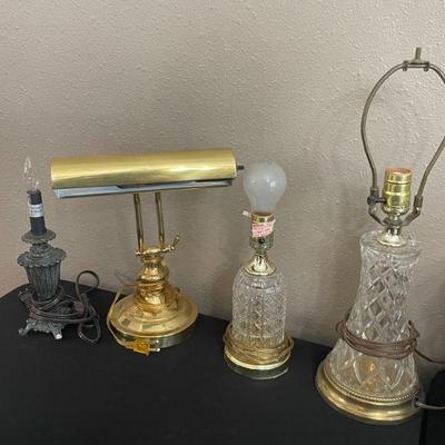 Table Lamps Brass & Crystal