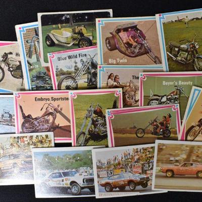 18 Vintage Motorcycle / Hot Rod Trading Cards