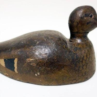 1154	ANTIQUE WOOD DUCK DECOY, APPROXIMATELY 14 IN X 7 IN

