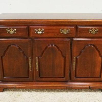 1214	AMERICAN DREW CHERRY FINISH SERVER, 3 DRAWERS OVER 3 DOORS AT BASE, APPROXIMATELY 51 IN X 19 IN X 33 IN H
