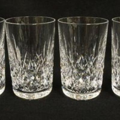 1047	WATERFORD LISMORE 6 TUMBLERS, APPROXIMATELY  4 3/4 IN H
