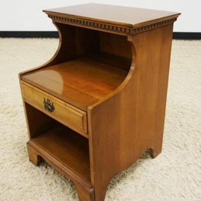1222	SOLID CHERRY 1 DRAWER BEDSIDE STAND, DAVIS CABINET CO., APPROXIMATELY 21 IN X 20 IN X 28 IN H
