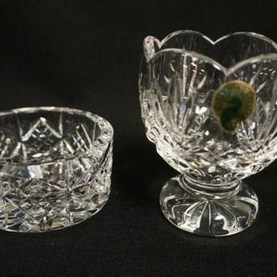 1052	2 PIECE LOT WATERFORD AND TIPPERARY CRYSTAL, LARGEST APPROXIMATELY 3 3/4 IN
