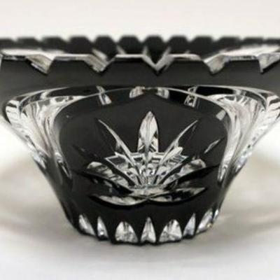 1043	BLACK CUT TO CLEAR FLARED BOWL, APPROXIMATELY 8 1/4 IN X 4 IN H
