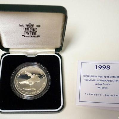 1088	1998 ARMENIA SILVER PROOF COIN 100 DRAMS WILDLIFE PRESERVATION

