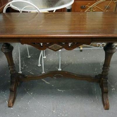 1232	WALNUT SOFA TABLE, APPROXIMATELY 48 IN X 18 IN X 31 IN H
