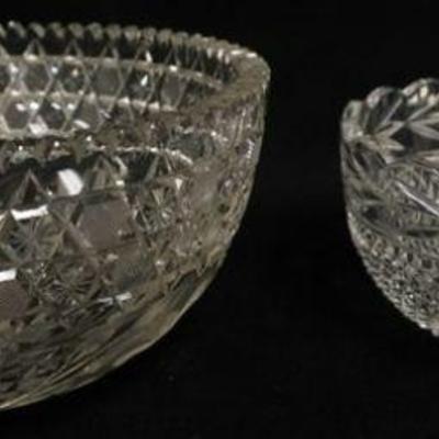 1187	PAIR OF CUT GLASS BOWLS, APPROXIMATELY 8 IN X 4 IN
