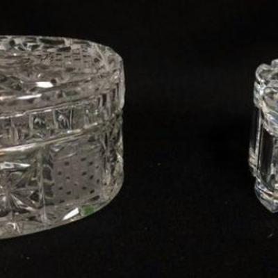 1185	2 PIECE LEAD CRYSTAL BOWL AND VASE, APPROXIMATELY 9 1/4 IN H
