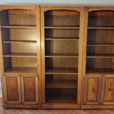 Oak bookcase unit $295.00
