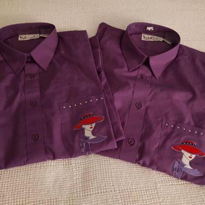 Any Red Hat Society ladies looking here?  Med and large size long sleeve shirts $12.00 each