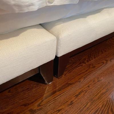 Williams Sonoma Home King Presidio Platform bed. This vintage inspired bed features generously cushioned headboard and side rails. Two...