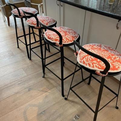 These stools provide additional seating, without taking over the view.