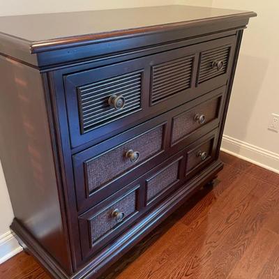 Stanley Furniture Modern British Colonial three drawer dresser in chestnut.  (48" W  19" D x 43" H) $375