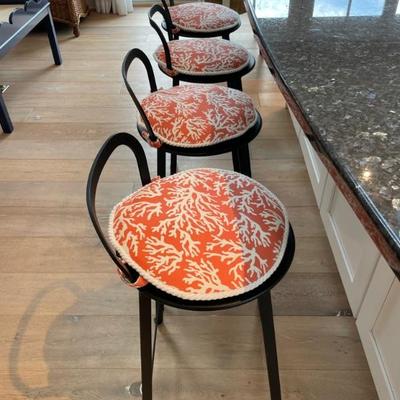 These stools provide additional seating, without taking over the view.