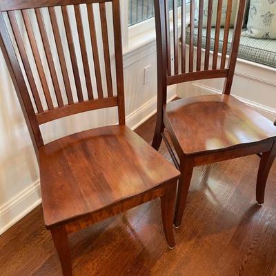 The Keystone Collection Manchester Dining Set, solid hardwood made in Pennsylvania. Features 6 chairs and 2 leaves (Chairs: 20.25' W x...