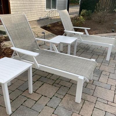 Telescope Casual Leeward Marine Grade Polymer Chaise Lounge Chairs with armrests. With its marine-grade polymer, you know these chairs...