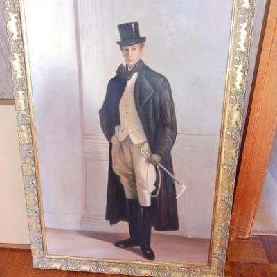 Oil on canvas reproduction portrait of Lord Ribblesdale - original by John Singer Sargent
