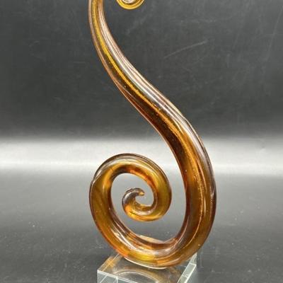 Murano Hand Blown Abstract Art Glass Sculpture